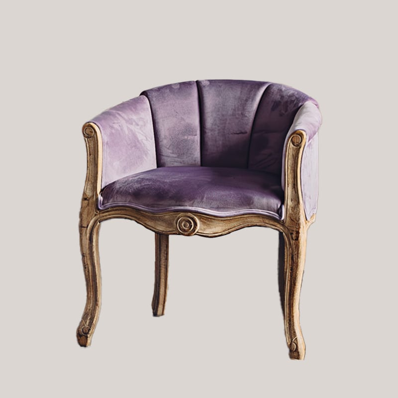 ラウンジチェア おしゃれ チェア 椅子 アンティーク 高級感 アンティークチェア ドレッサーチェア 上品 エレガント サロン ベージュ パープル グリーン イス tom-0288