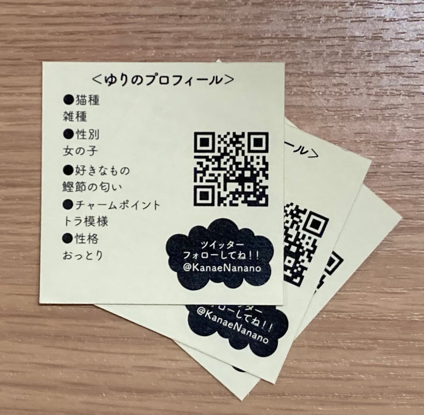 ペット用名刺シール(ホログラムラミネート加工) 30枚