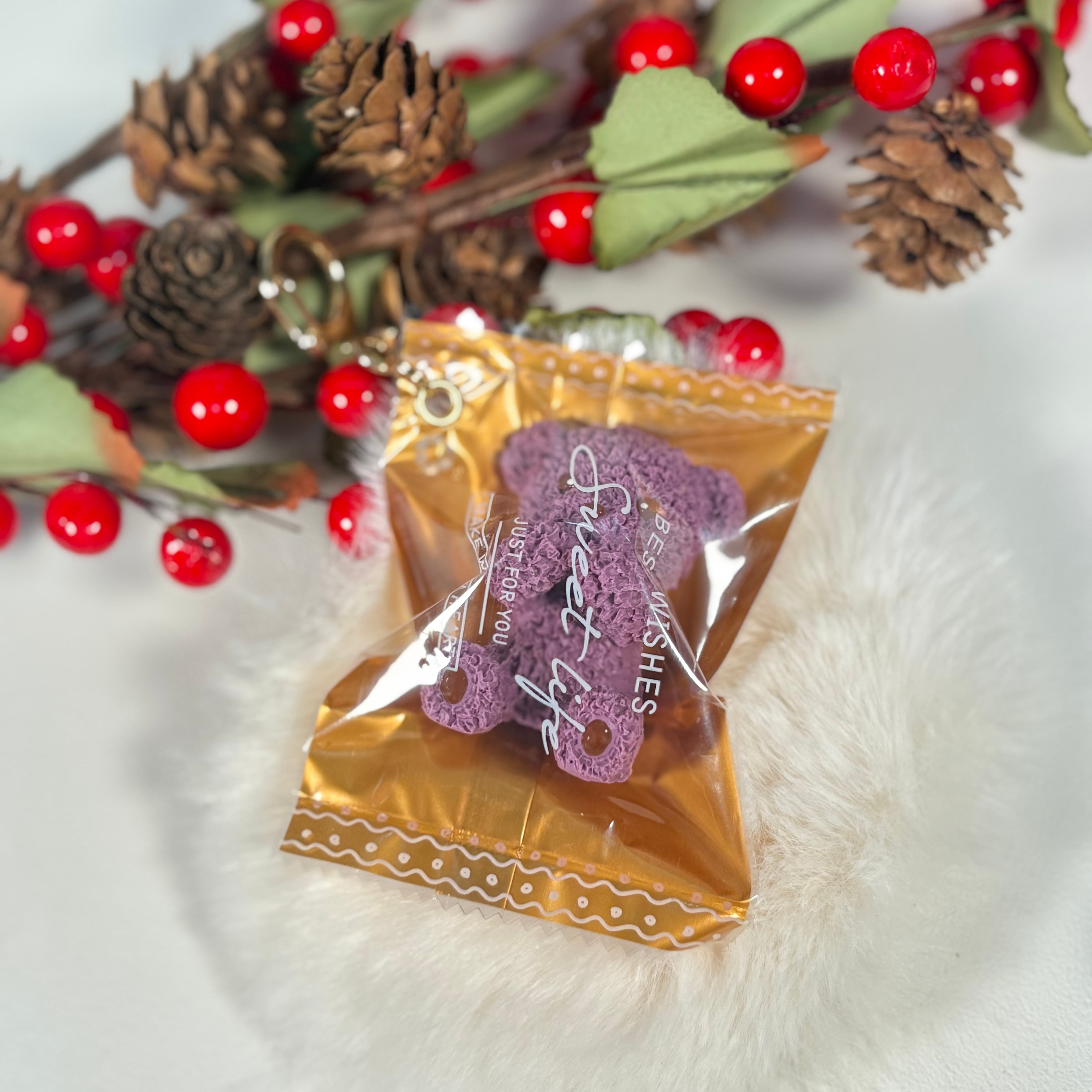 くまさんチョコキーホルダー お口隠したVer