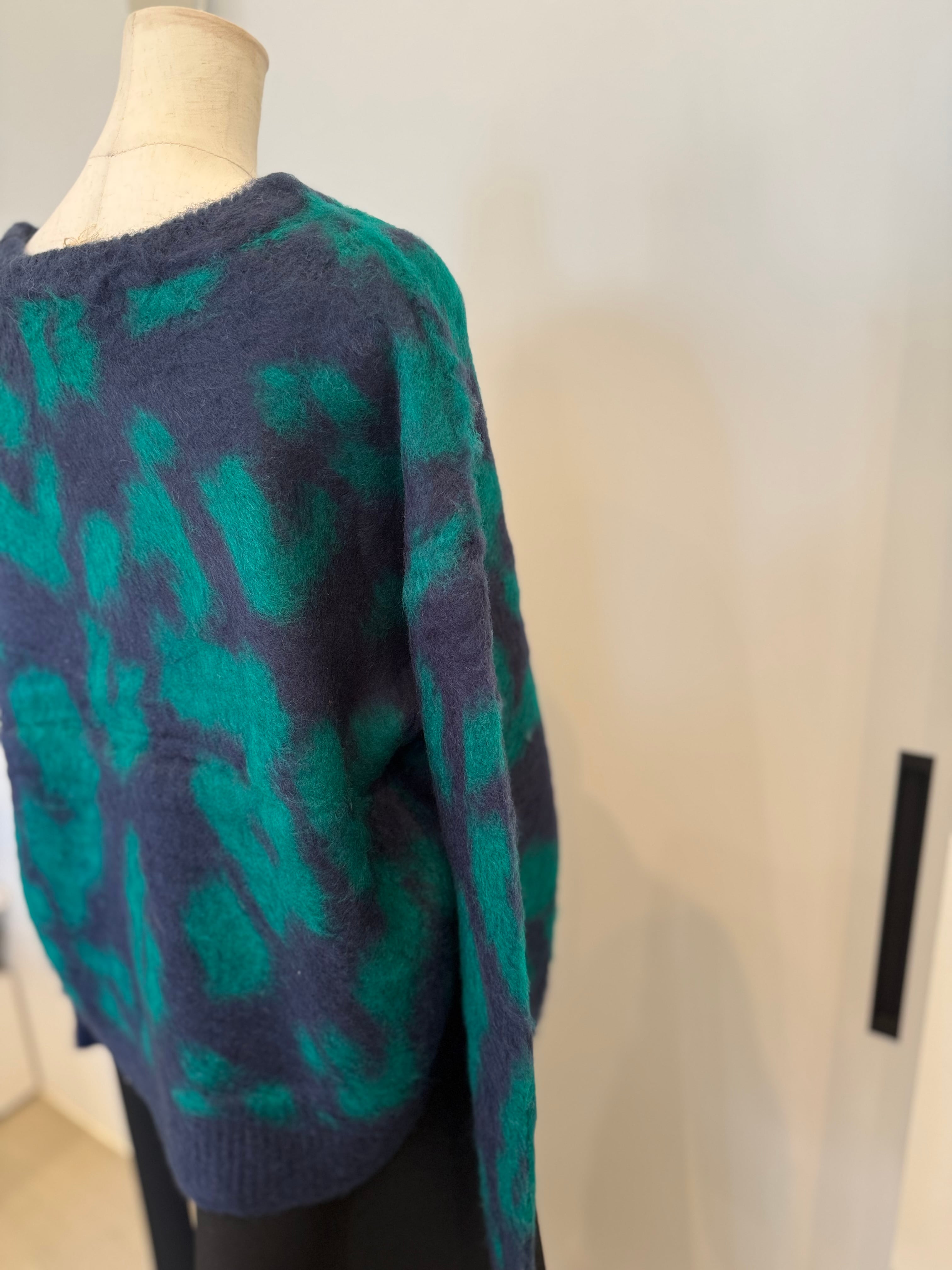 【SELECT】レオパード柄ニットプルオーバー