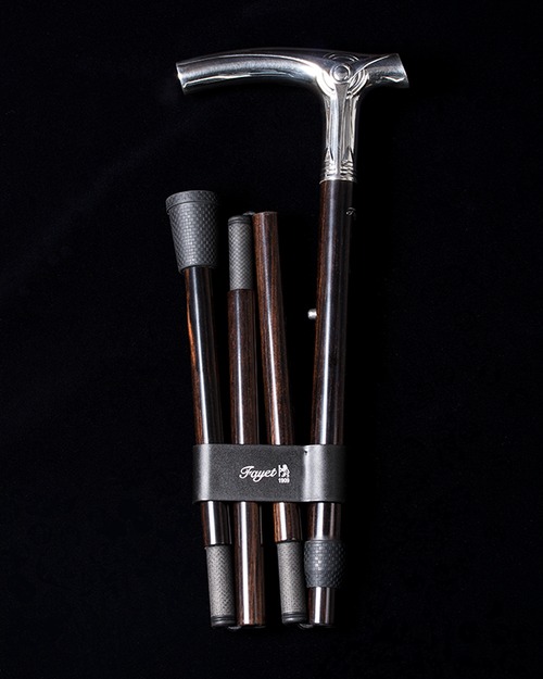 Silver plated stick　折りたたみ式 高級 シルバーメッキ ステッキ　fay22