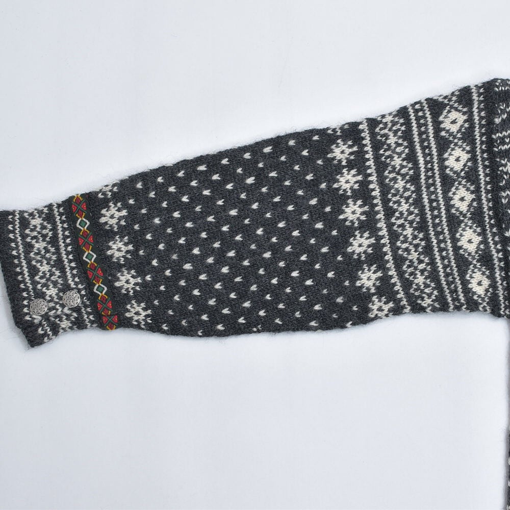 70～80s Nordic Cardigan ノルディック柄 メタルボタン デザイン