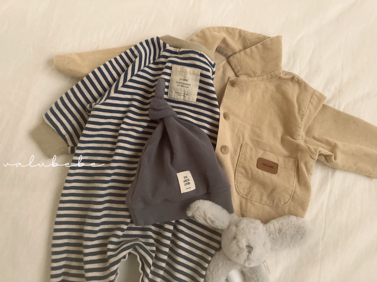 【valu bebe】バイカラーボーダースウェットスーツ ブルー 60~80cm 240839 - 5
