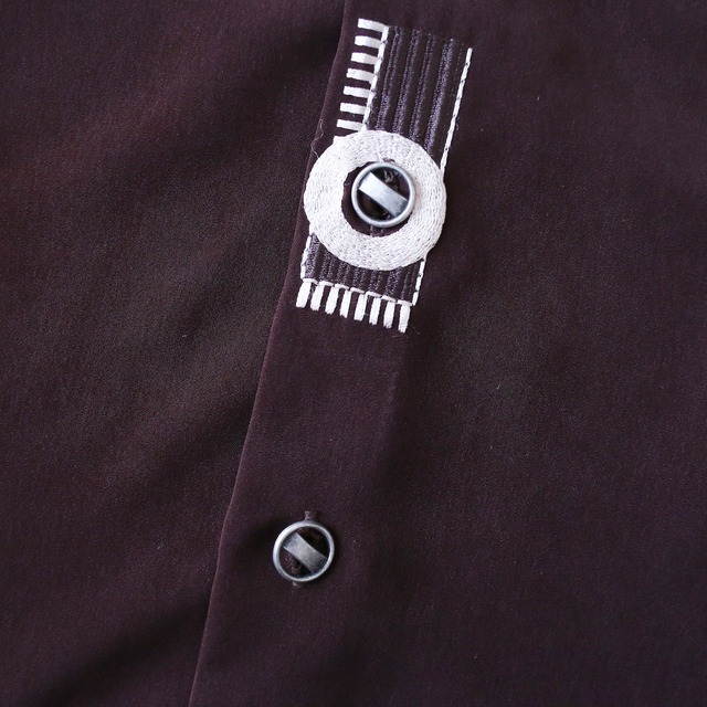 "刺繍" geometry design minimal mode loose silhouette shirt