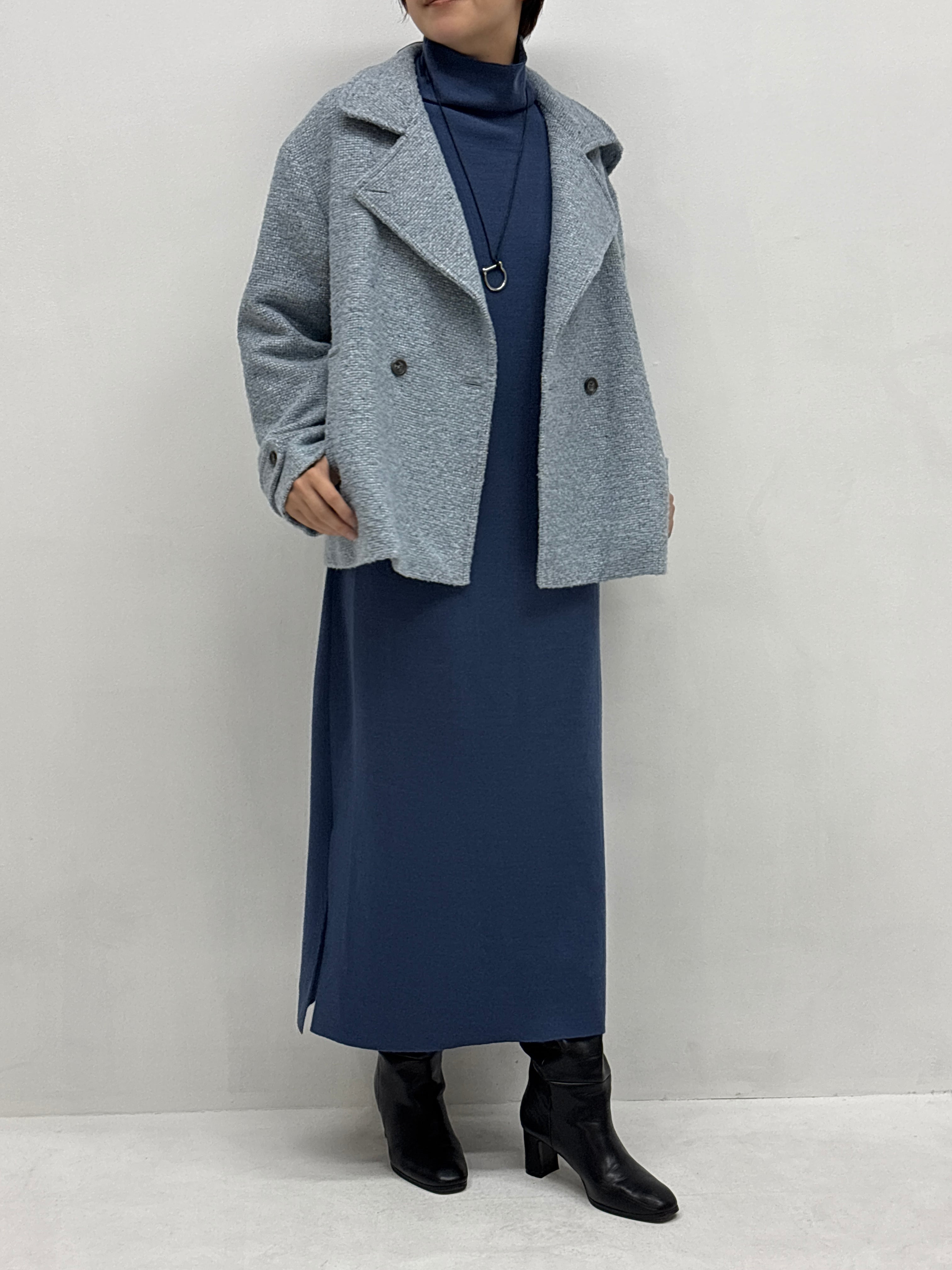 カラーネップツイードコート（ベージュ） | Cucina - オンラインショップ -