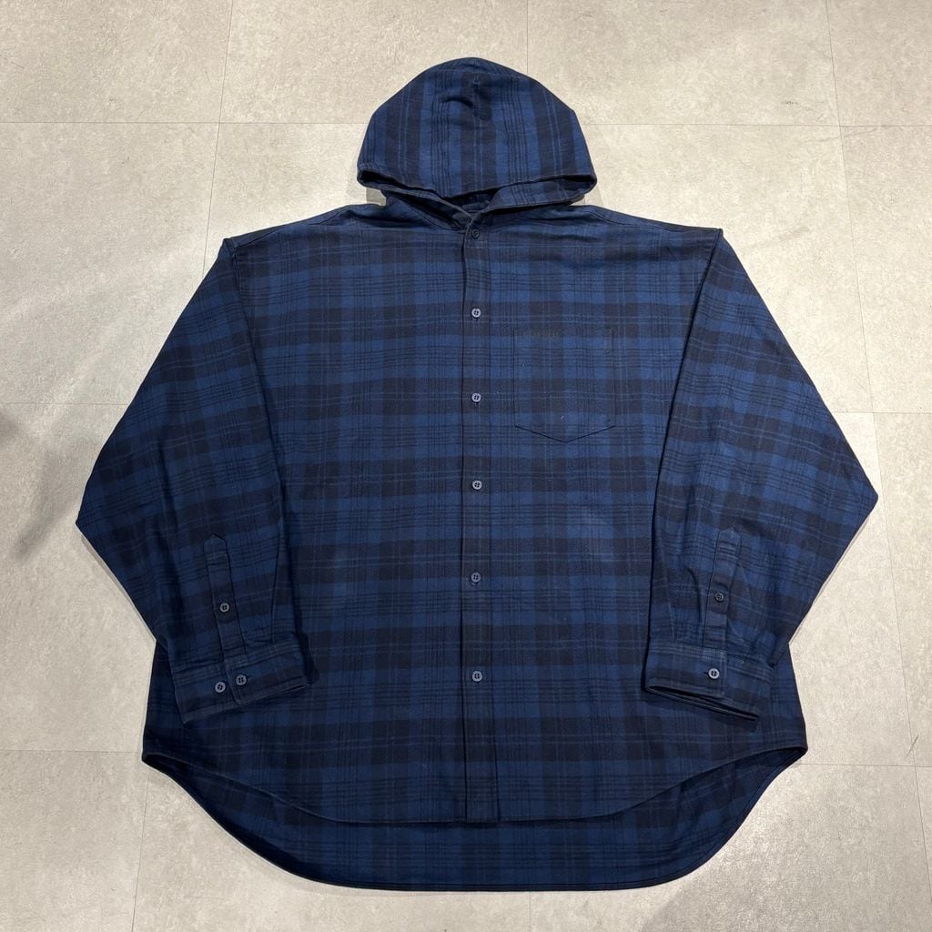 BALENCIAGA 18AW チェック切替ポプリンジップアップジャケット BALENCIAGA バレンシアガ 18AW チェック切替ポプリンジップ