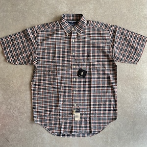 1990s Dead Stock Ralph Lauren Check S/S Check Shirt M H040