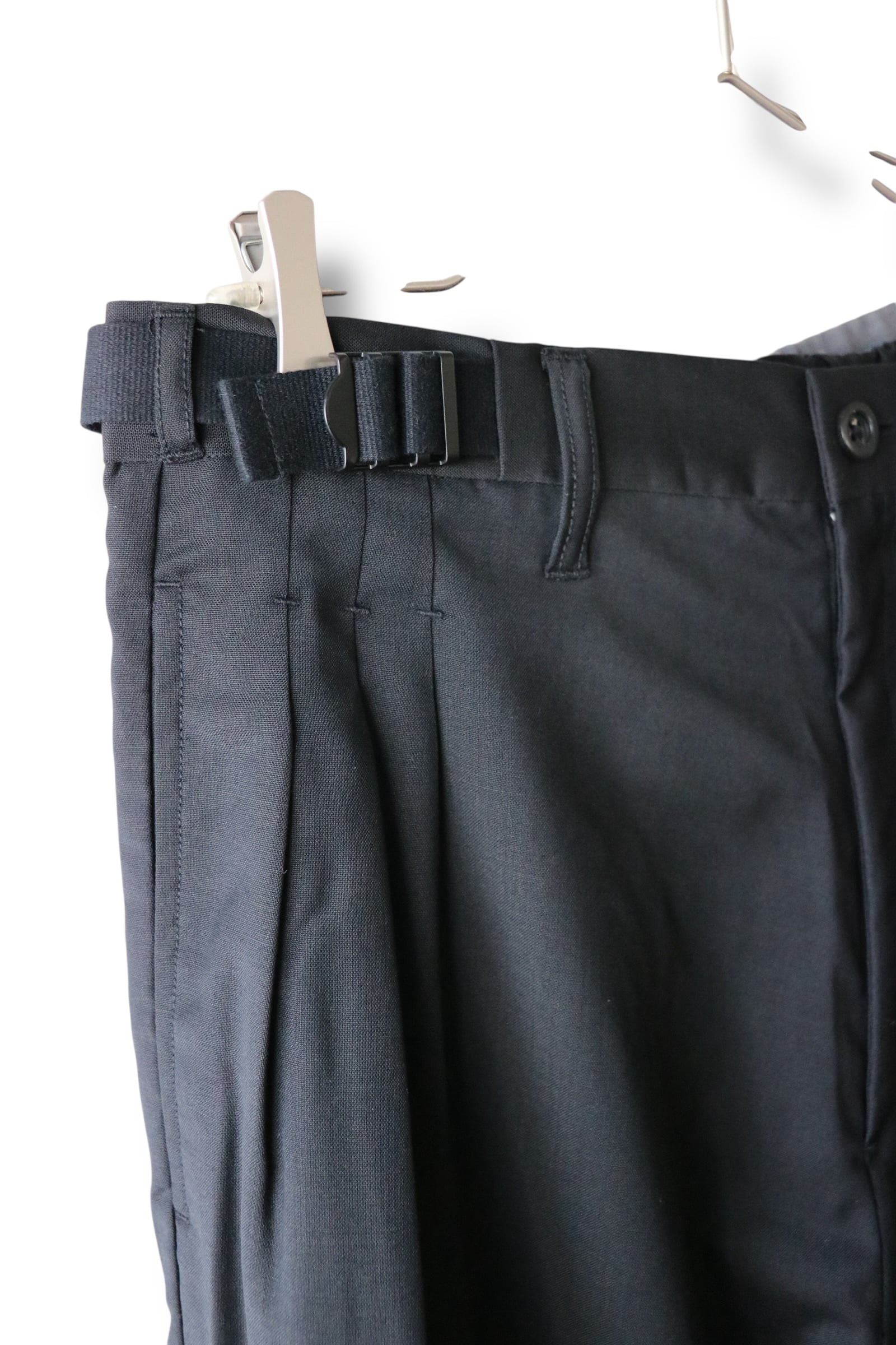Ancellm -BELTED WOOL SLACKS- / ANC-PT108 / アンセルム ベルテッド