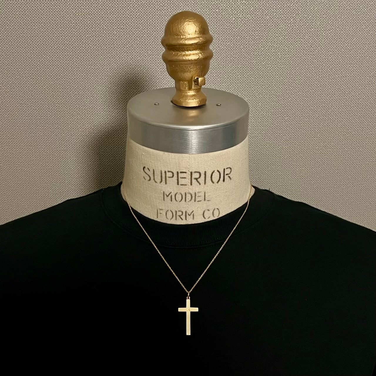 VINTAGE TIFFANY & CO. 14K Gold Engine Turned Cross Pendant