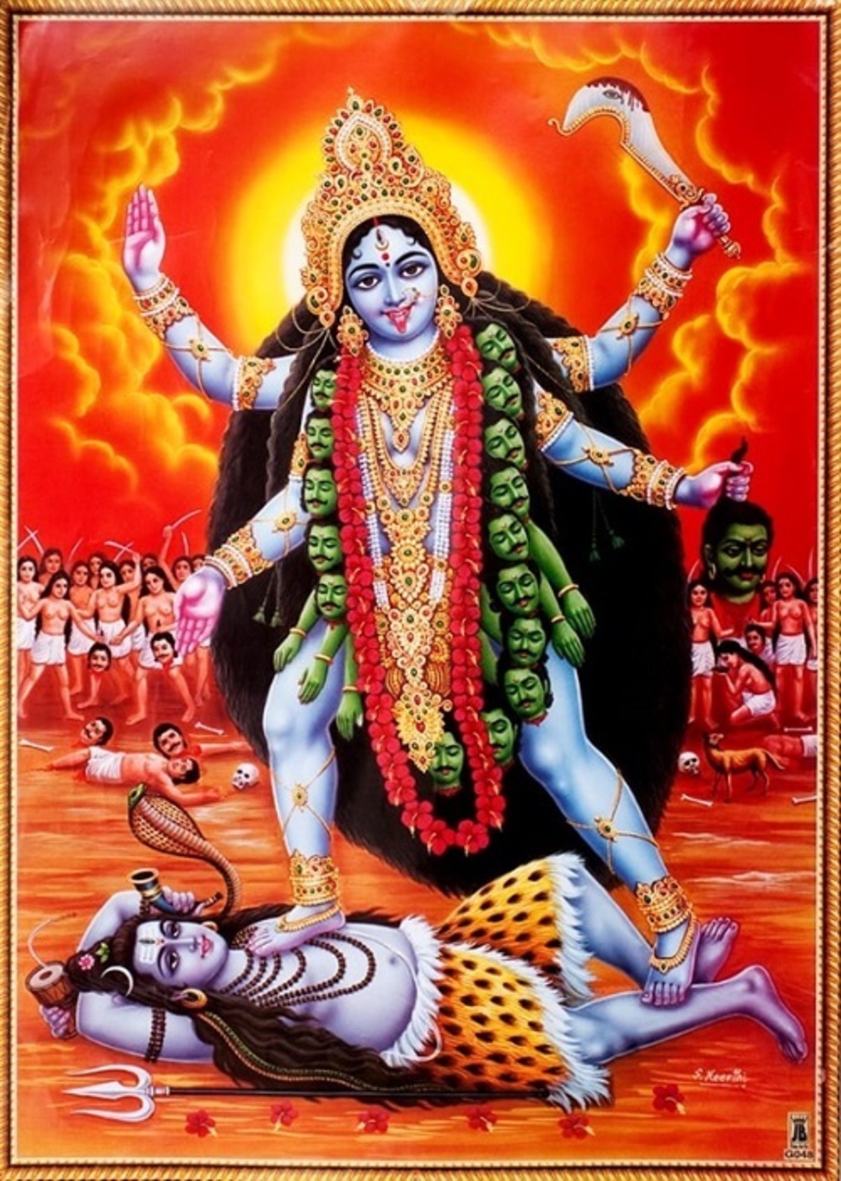 インドの神様 カーリー神のお守りカード[003] India God【Kali】Small 