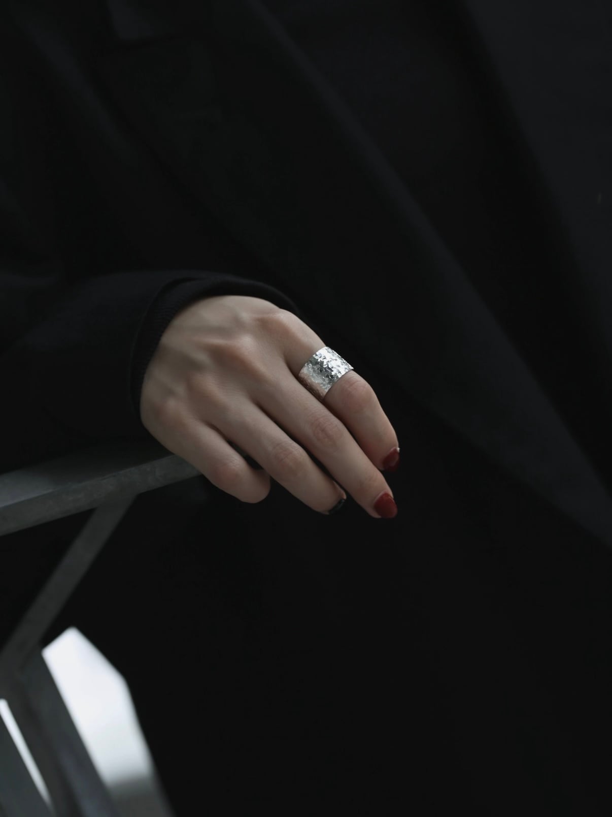 s925 Scale Texture Wide Ring | Lncs