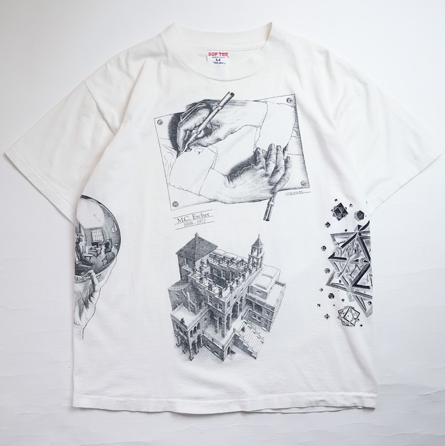 1990 M.C. ESCHER MULCH PRINT TSHIRT
