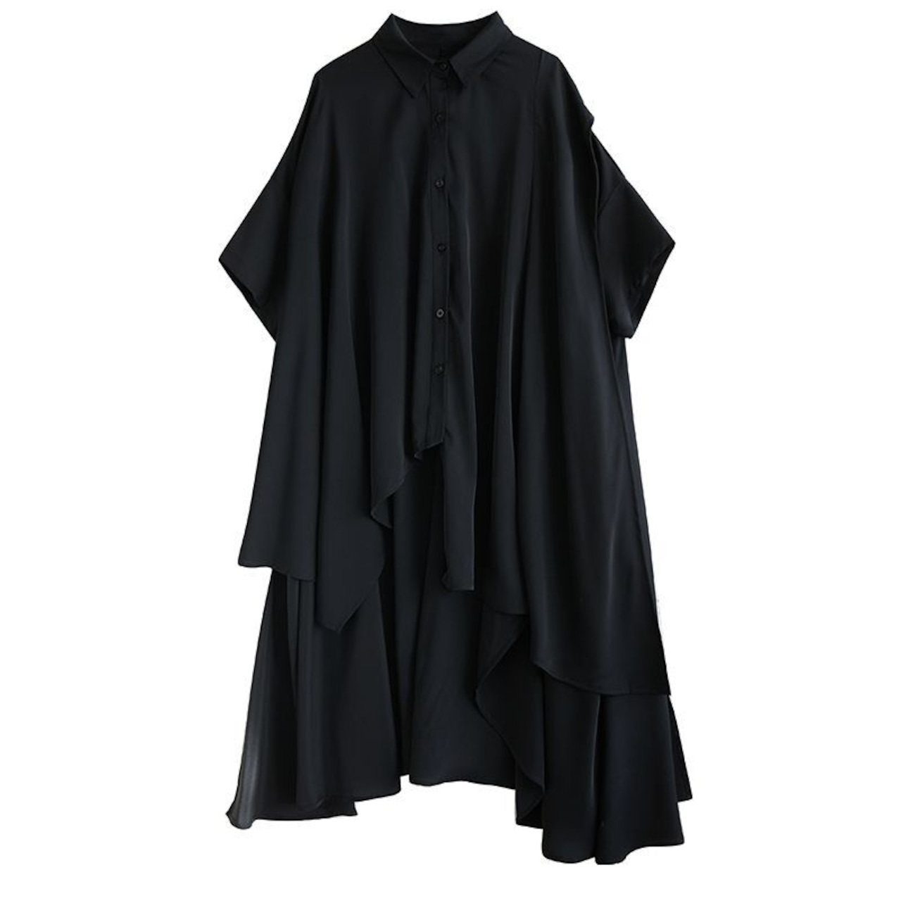 ドレープ ハイローヘム シャツ 30243