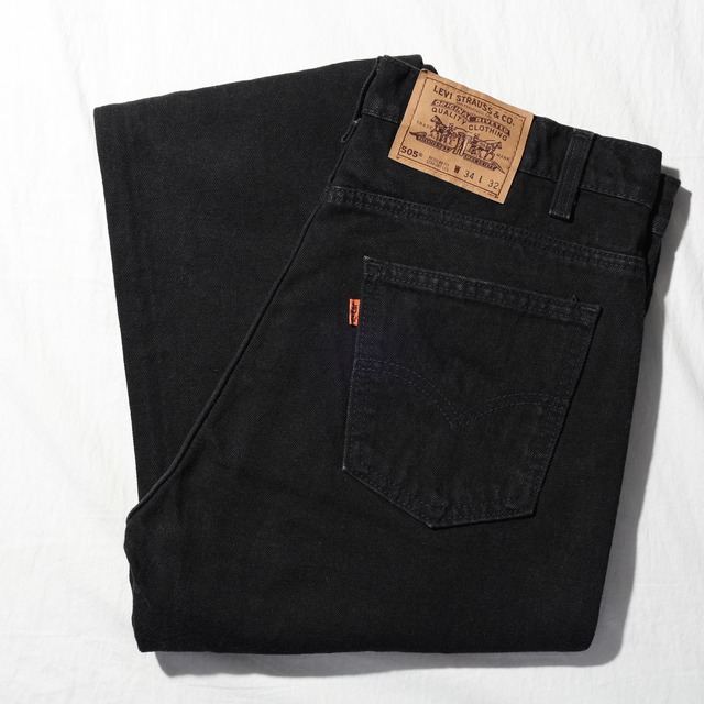 Mint 34×32 Levi’s 505 USA オレンジタブ 95年 サルファーブラック デニムパンツ リーバイス