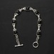 Vintage Silver Chain Bracelet [MEXICO STERLING ONYX] Onyx Square