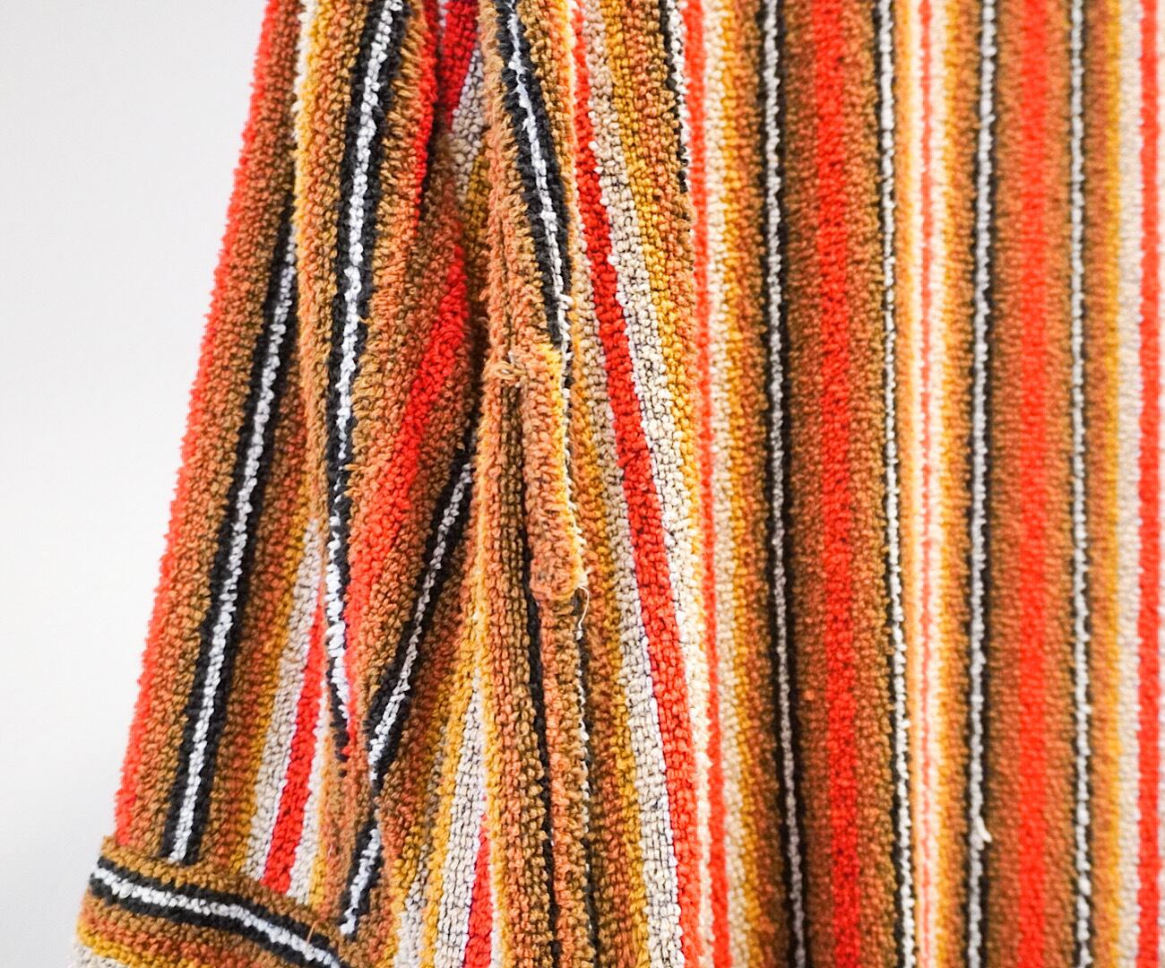 70's multi stripe pile gown RD / ヴィンテージ マルチストライプ