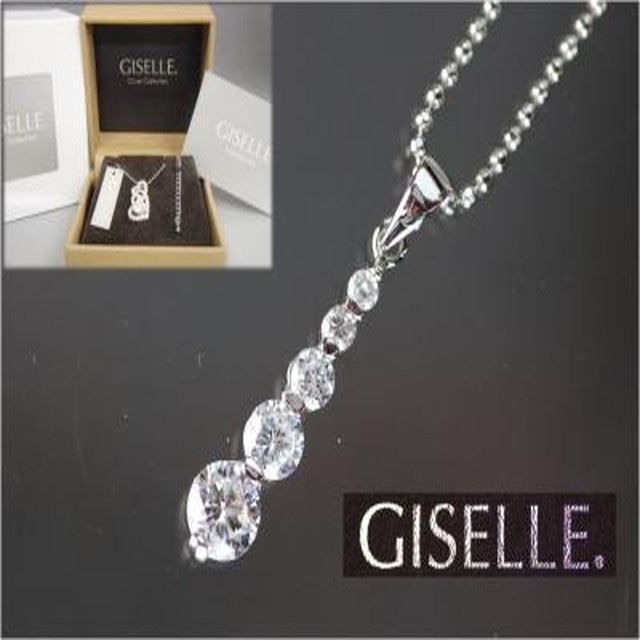 「GISELLE」/5連ジルコニア0.75ct『goutte』 ペンダント (GL-22)