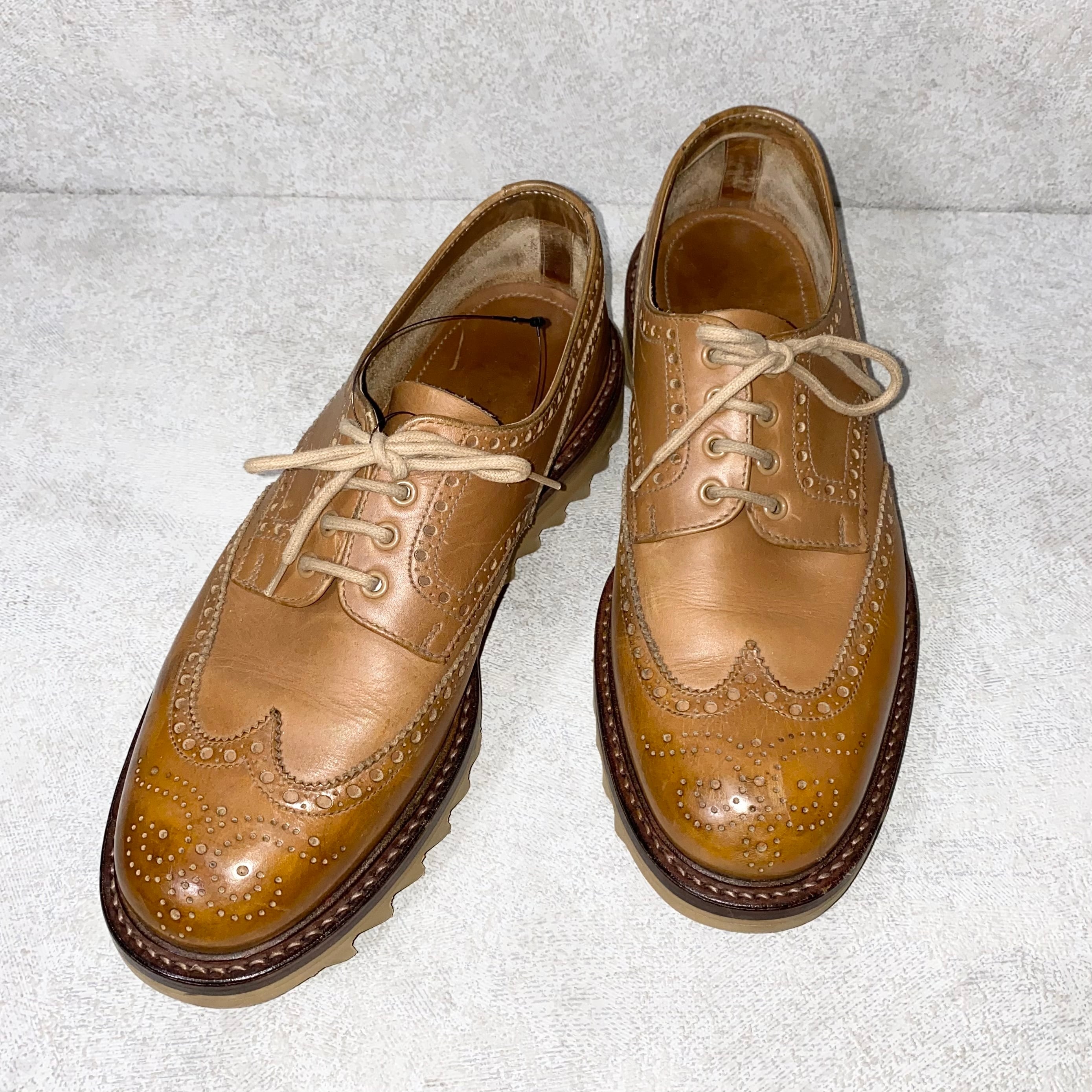 PRADA shark soles wing-tip leather shoes | NOIR ONLINE