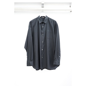 [Blanc YM] (ブランワイエム) BL-23A-SWS Silk Wide Shirts (Black)