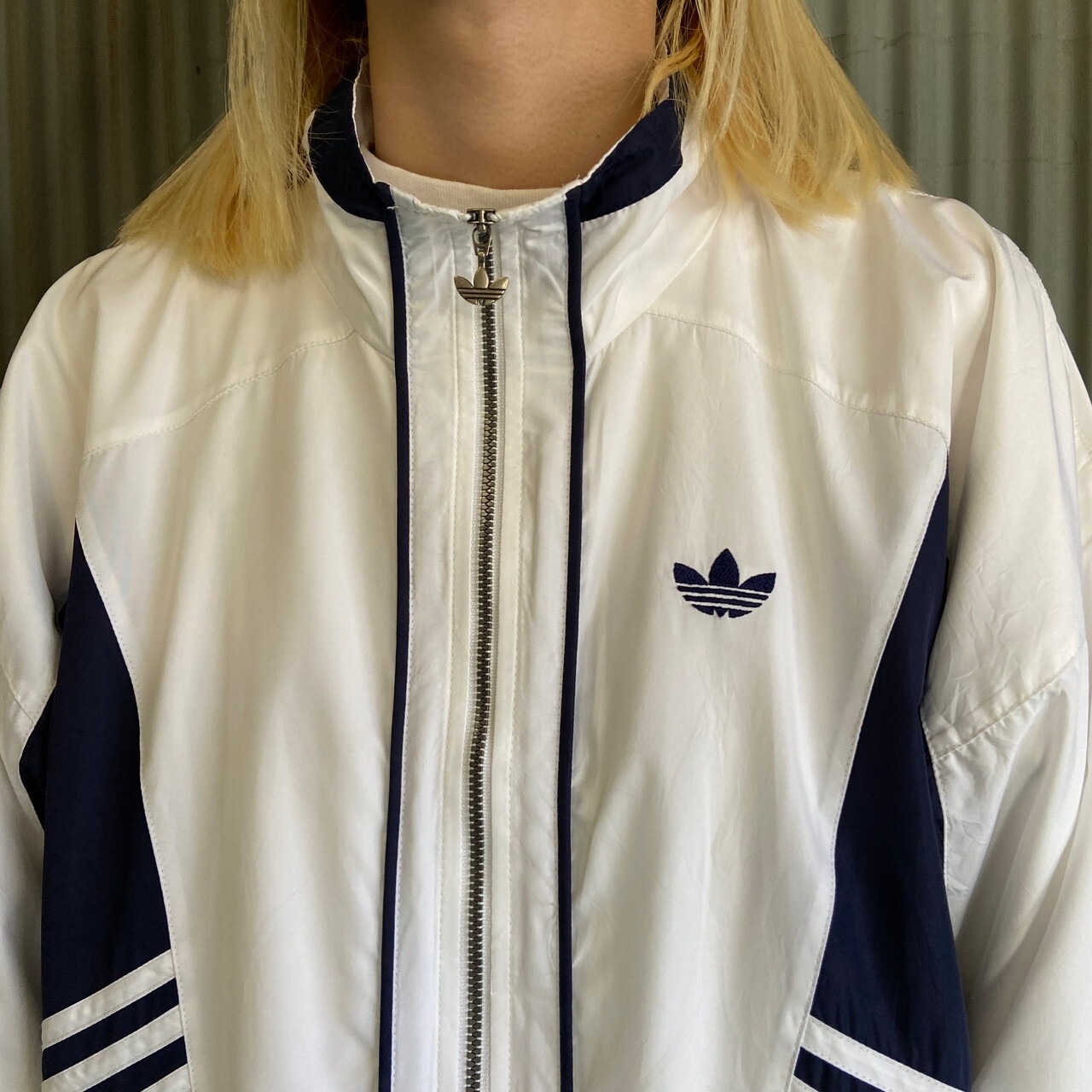 90年代 adidas アディダス トレフォイルロゴ刺繍 ポリエステル 