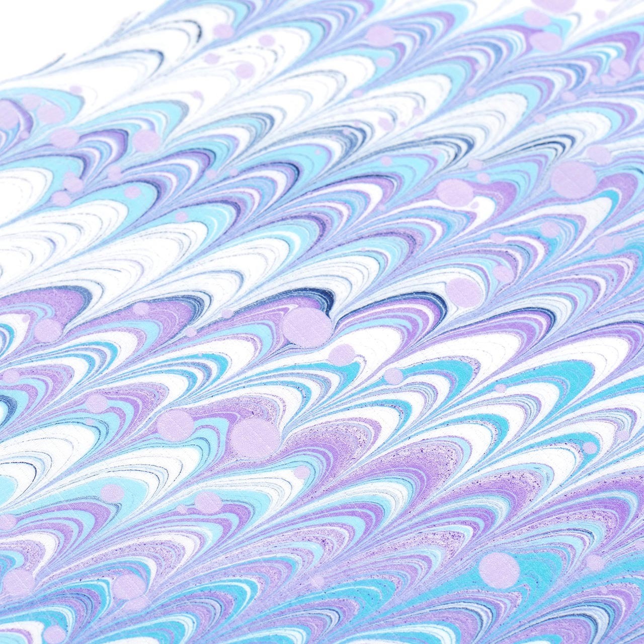 「流星群、光のベールを纏う墨流し」〜ピーコック×ドット柄〜セオアルファ