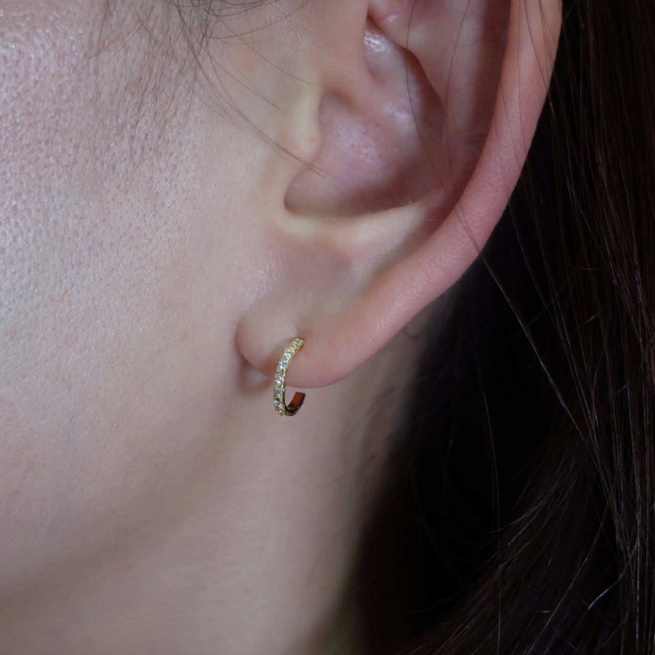 Rock Hoop ピアス K18（片耳） | Kumiko Taya jewelry