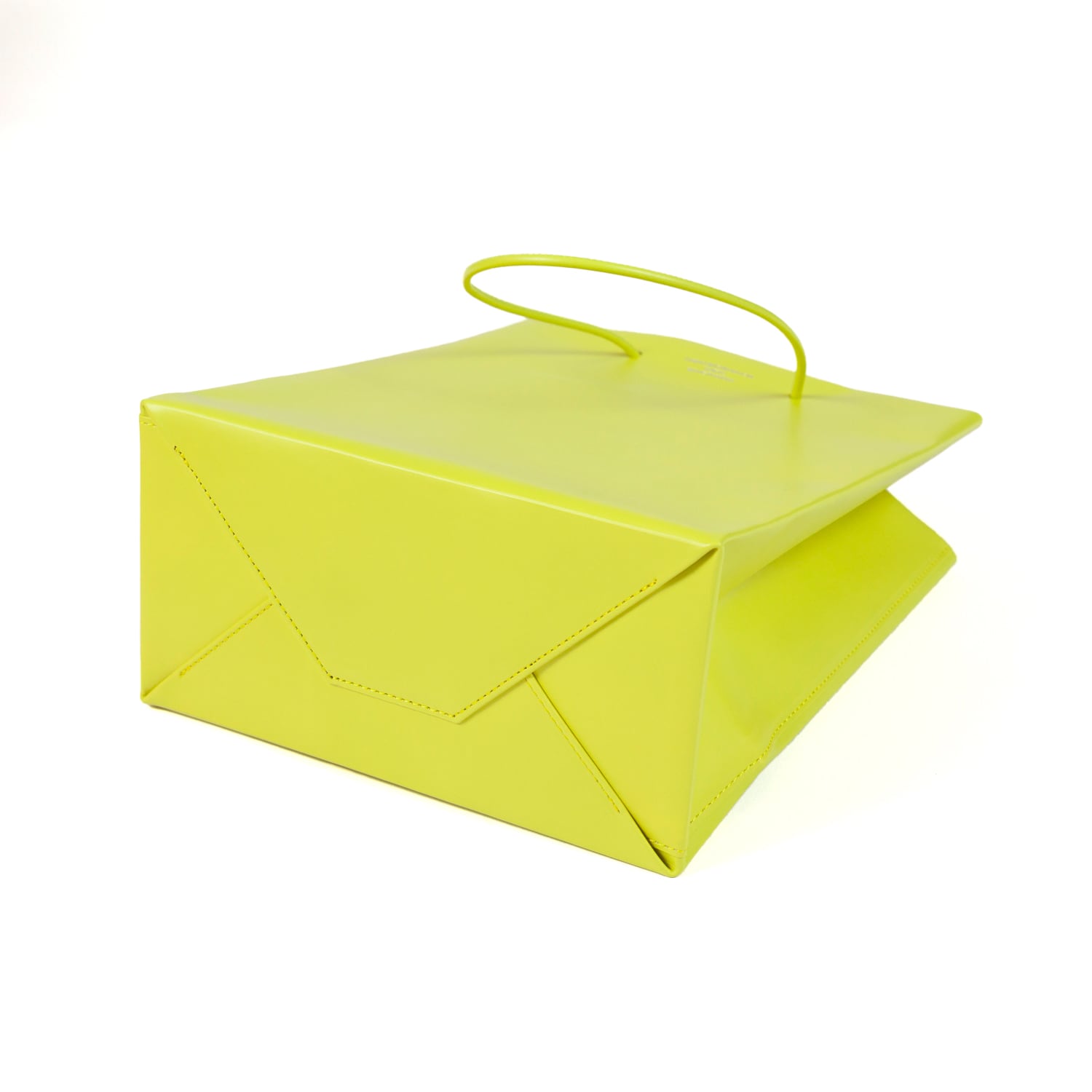Leather Paper Bag M - Lime Yellow | UNKNOWN PRODUCTS（アンノウン