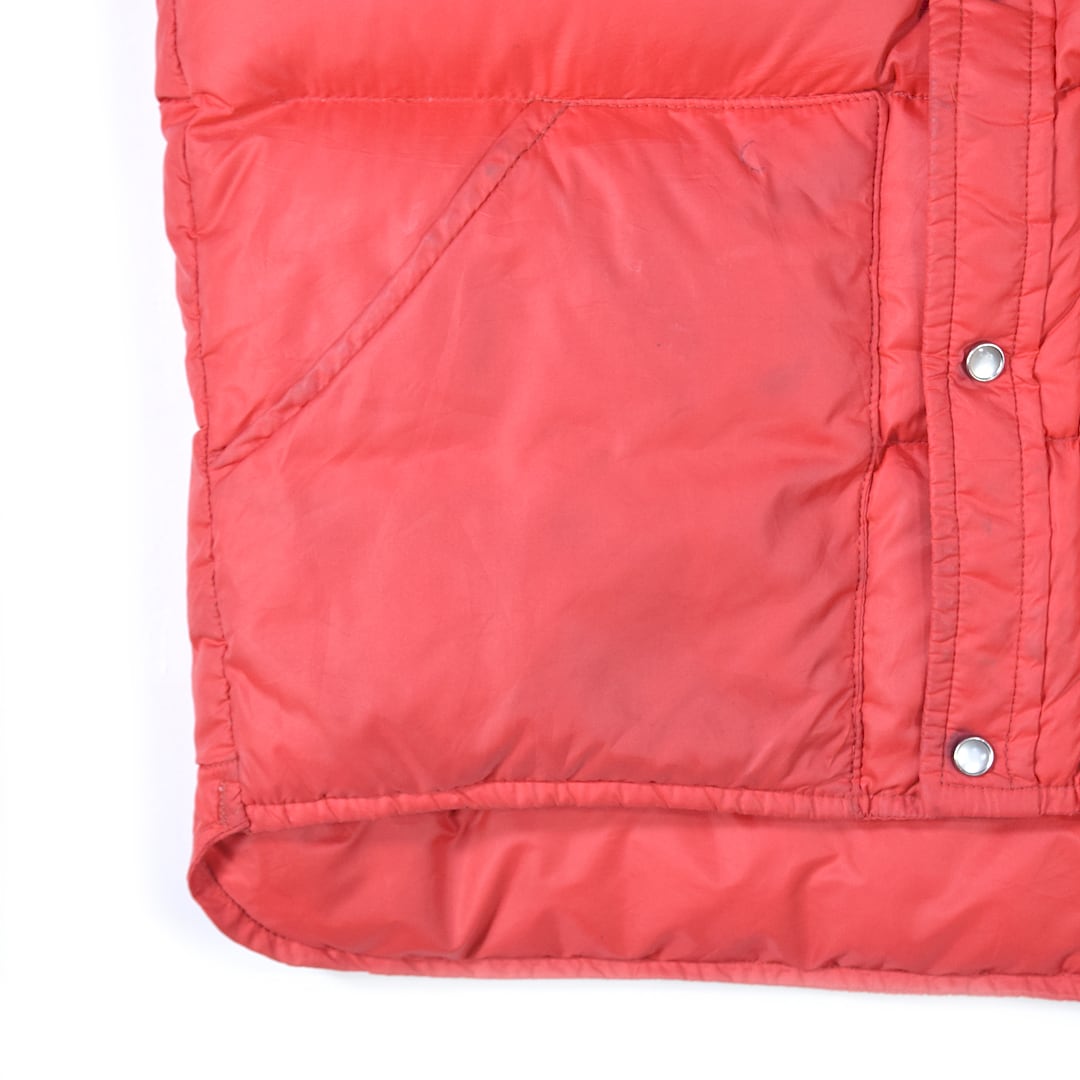 70S 80s ウールリッチ レザーヨーク ダウンベスト ウエスタンヨーク