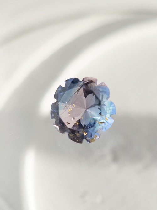 【受注生産】 夜桜ふわりさくらインカット　シミズ貴石×yuia glass　