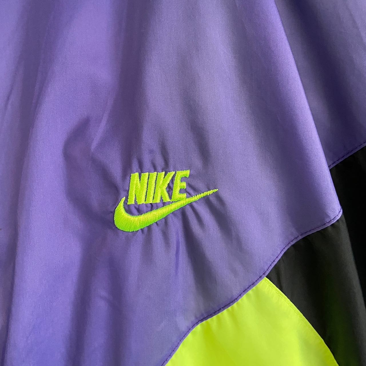 90年代 銀タグ NIKE ナイキ スモールスウォッシュ ロゴ刺繍 切り替え 