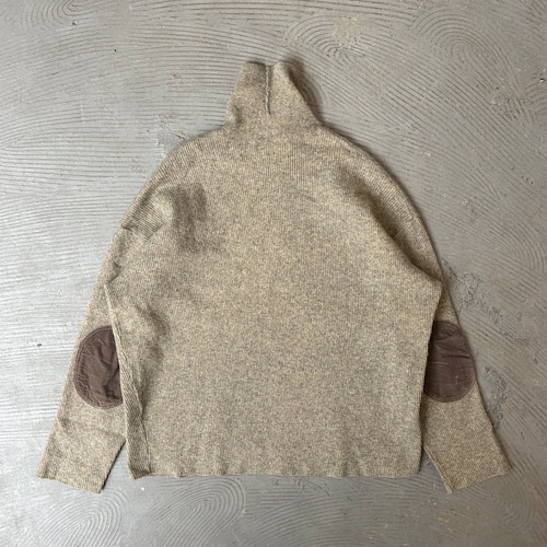 Elbow patch knit sweater