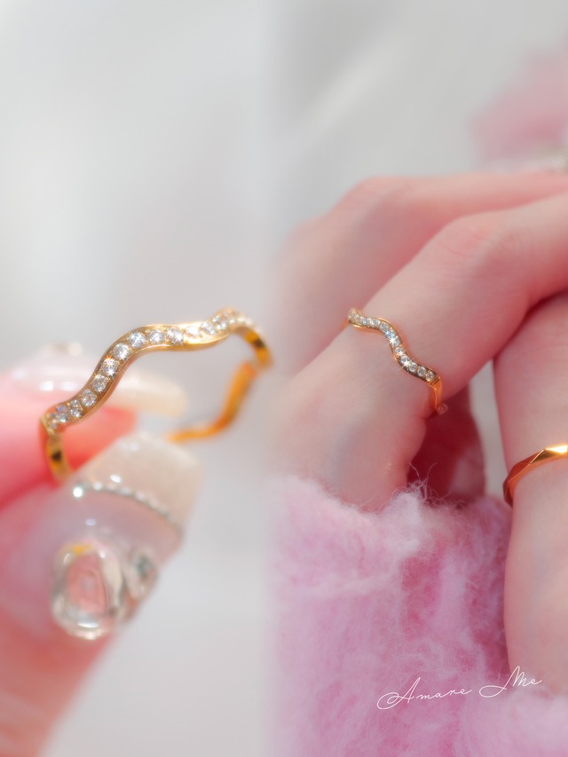 Zirconia wave ring