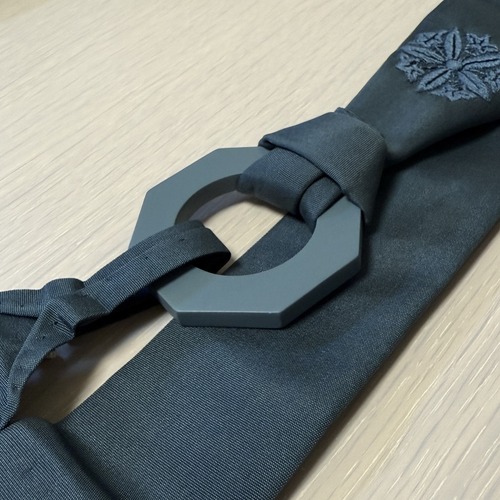 絡子環　青鼠色　曹洞宗9寸絡子用八角形環（カン）艶消し塗り仕上げ