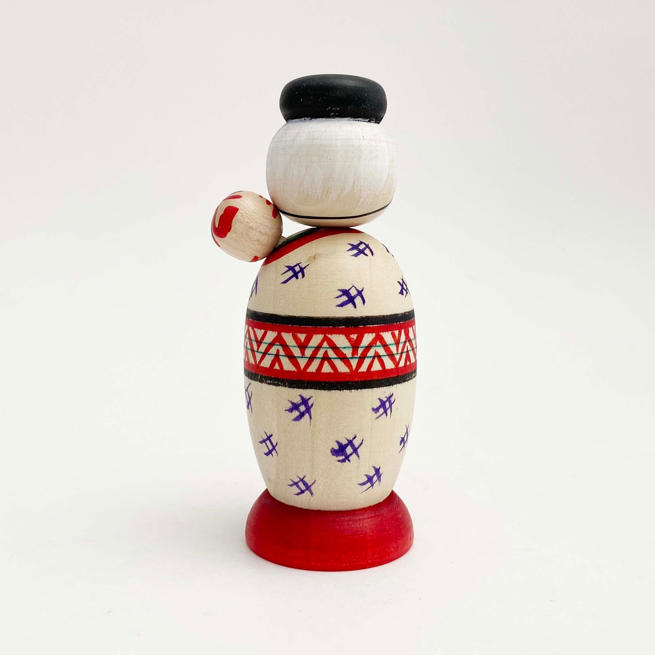 コケーシカ別注 子守こけし(遠刈田系 / 小笠原義雄工人)姐さまかぶり