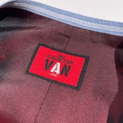 THE COLLECTION VAN JAC ヴァンヂャケット ストライプ オーダー ジレ ベスト AB5 /メンズ/水色ブルー系/紙タグなし/未使用品