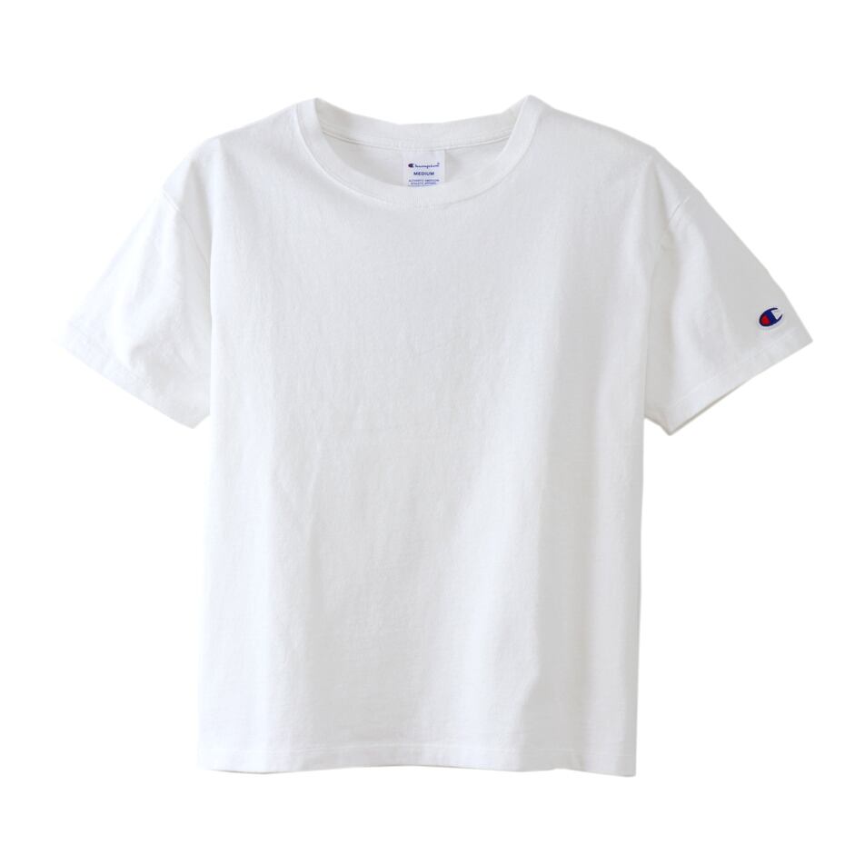 Champion (チャンピオン) レディース クルーネック Tシャツ CW-M322 ホワイト