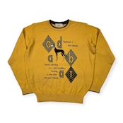 adabat アダバット BIGロゴ ウールニットセーター サイズ 1 /ゴルフ/イエロー/日本製/ワールド