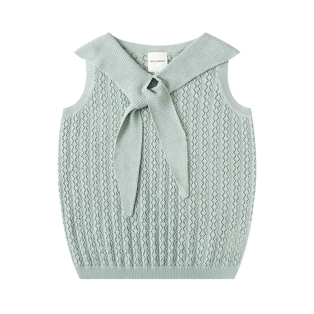 Knit Planet /Sweet Blouse - Beau Blue