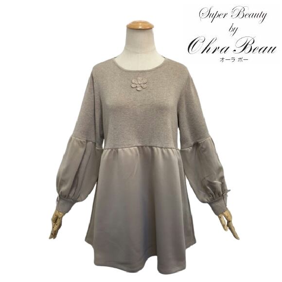 スーパービューティー チェニック カットソー ラメニット 切替 2321051