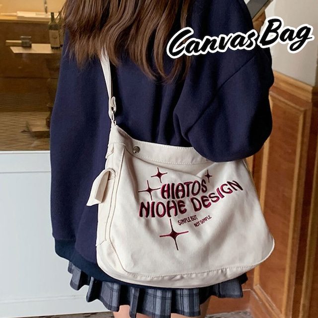キャンバス ショルダー バッグ レディース メンズ おしゃれ きれいめ 大人 かわいい カジュアル 通勤 通学 ビジネス 大容量 A4 ユニセックス 大人可愛い 大人女子