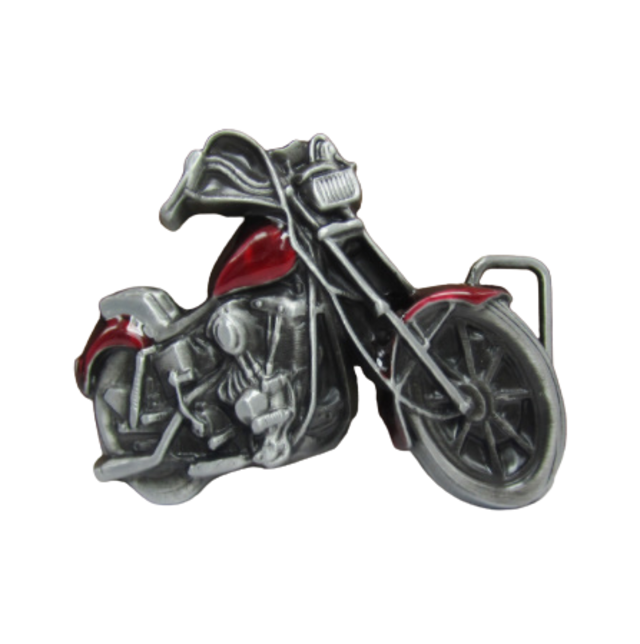 Red enamel bike belt buckle