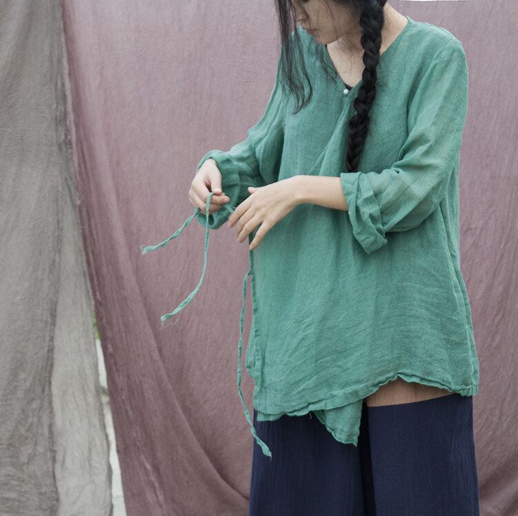 スタンダードブラウス カーディガンジャケット ロング レトロ レース レースアップ Yiranxuaディースワード30714861950