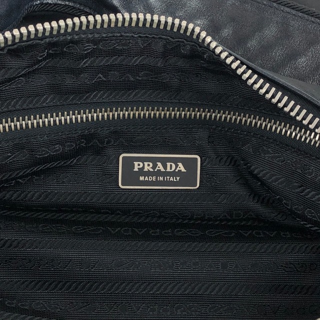 PRADA プラダ ショルダーバッグ ブラック トライアングルロゴ ナイロン ホーボーバッグ vintage ヴィンテージ オールド hub83u