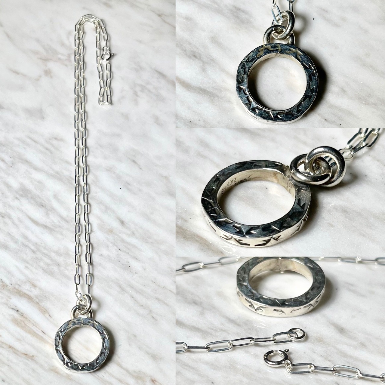 navajo silver  pendant necklace "shade keeper"