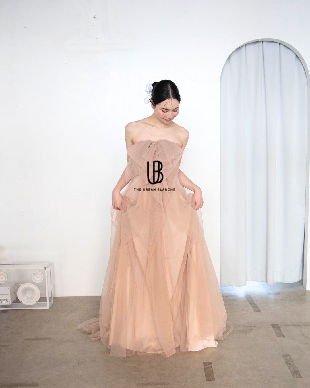 【まるさん専用】THE URBAN BLANCHE アーバンブランシュCD78 NEW ARRIVAL CD78】新作入荷 /2WAY 袖取り外し可能 カラードレス 挙式
