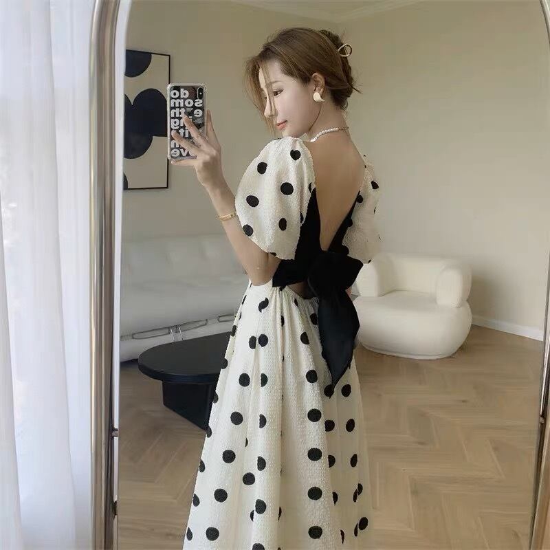 ドット柄ワンピース G12CON0043