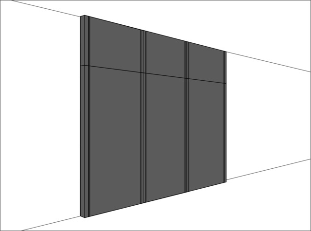 クローゼットパネル・カラー・W2100タイプ（W700×3+W156）×H2300（mm）COS-WICPA0723×3