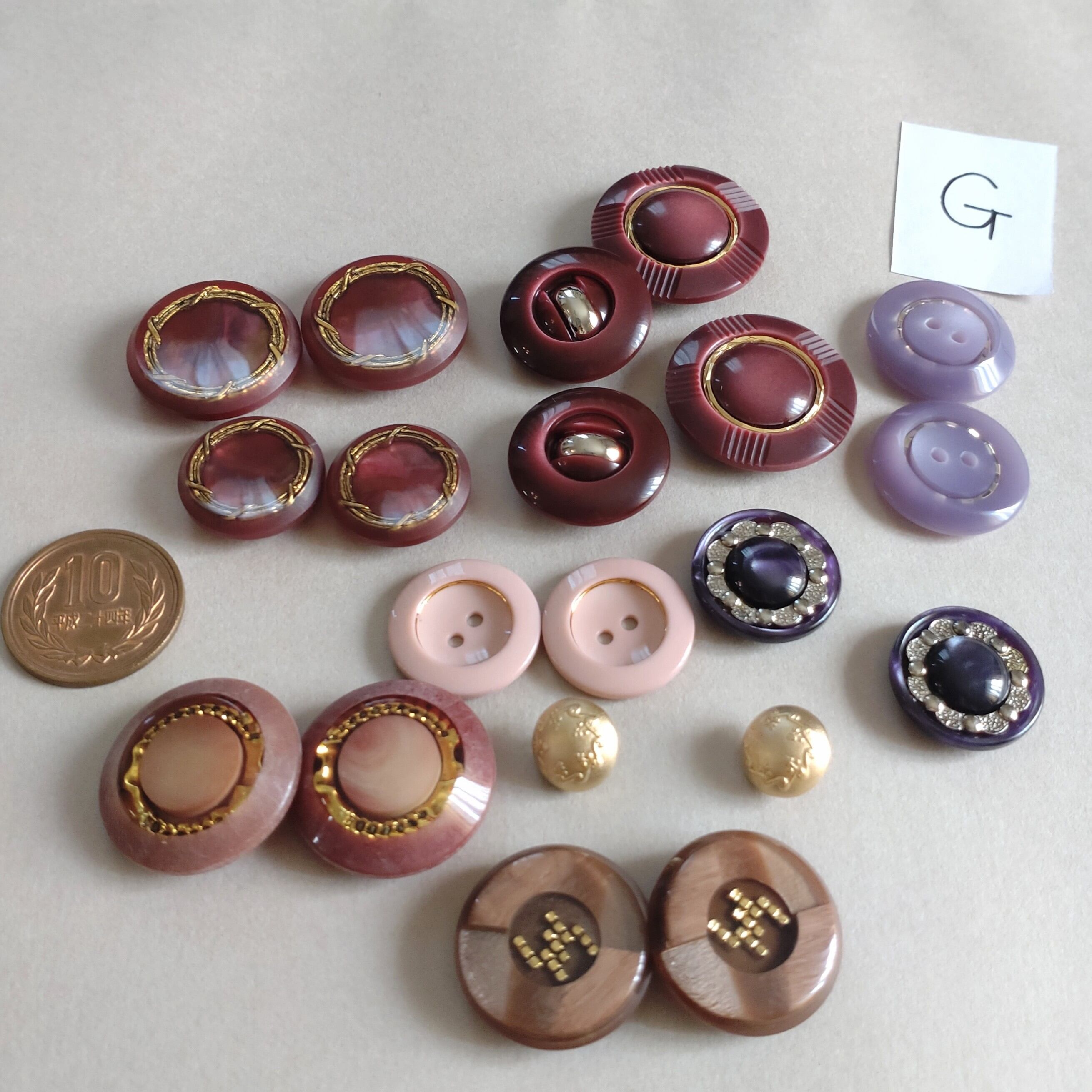 飾りボタン 1518 アンティーク ヴィンテージ レトロボタン ヴィンテージボタン　アンティークボタン　 アクセサリー作り