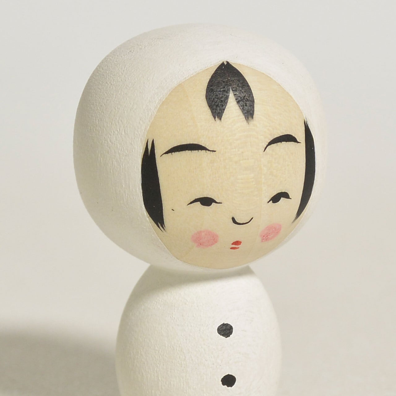 ゆきだるまこけしちゃん 約1寸 約3cm 鈴木明 工人（作並系）#2371