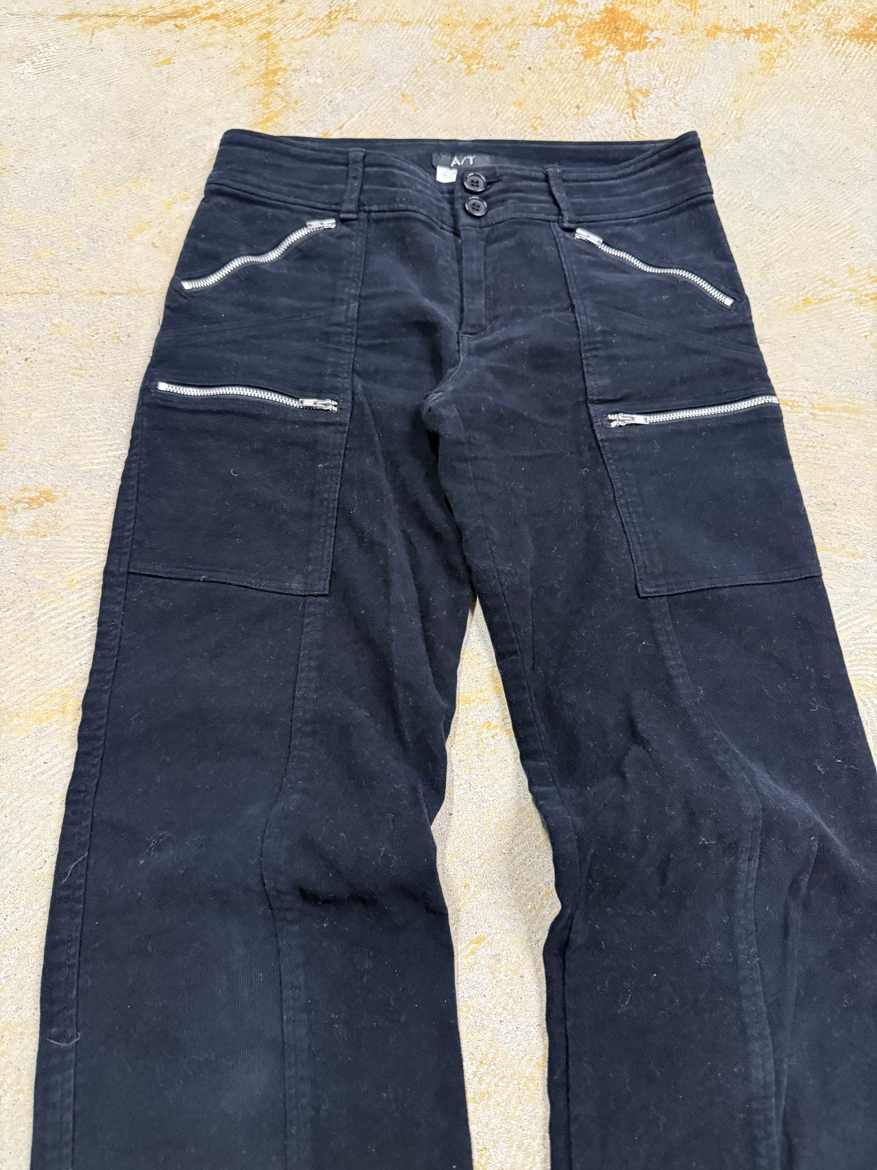 suede style flare pants